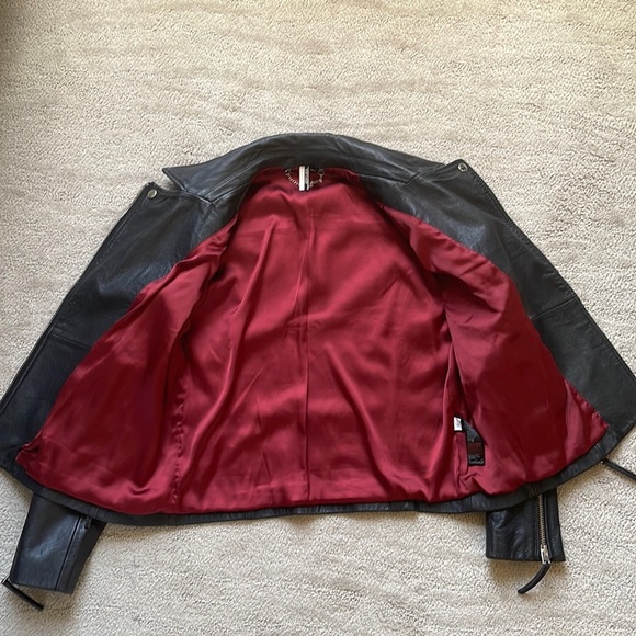 Topshop Dolly Leather Biker Jacket - Picture 11 of 14